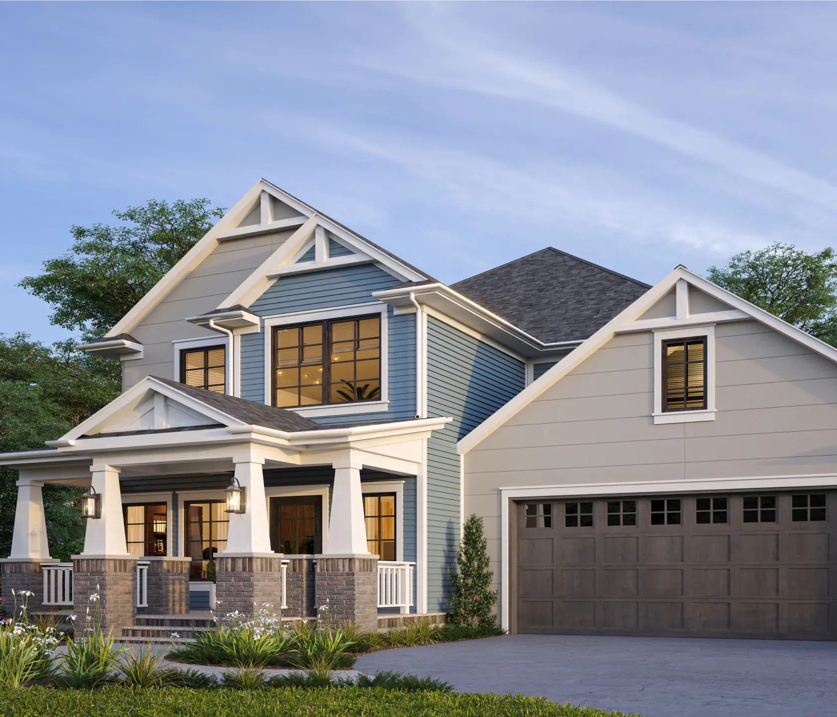 Beautiful craftsman home with James Hardie siding